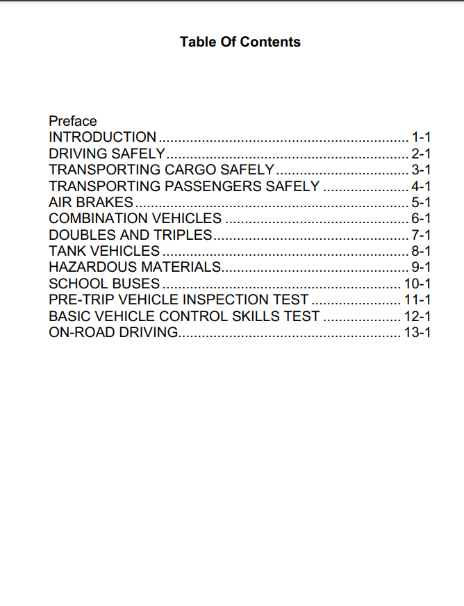 Alaska CDL Handbook